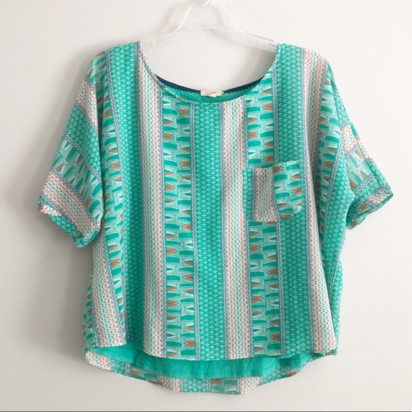 Anthropologie Tops - Anthropologie | Meadow Rue | Aztec Print Blouse L